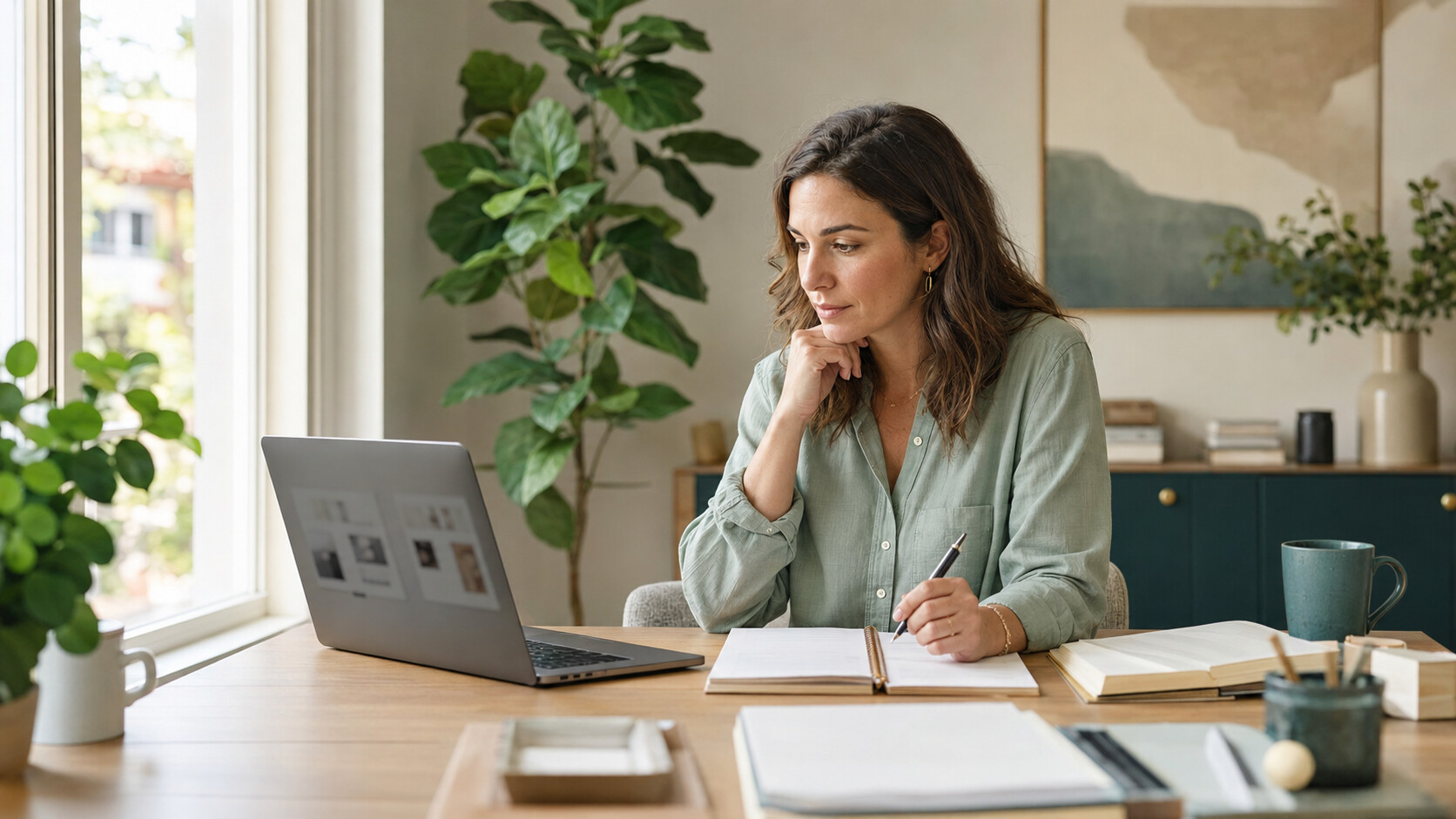Come scegliere un professionista digitale Imprenditrice confronta portfolio e appunti per scegliere un professionista digitale