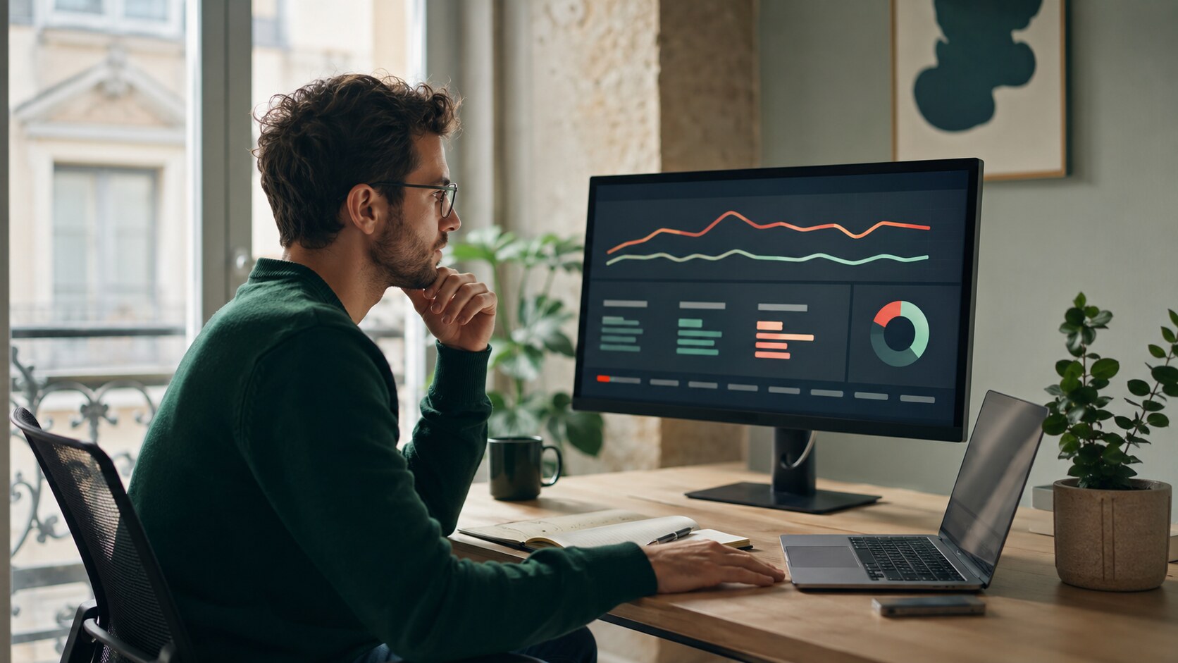 Elementor lento: diagnosi delle performance Tecnico controlla le prestazioni di un sito WordPress Elementor su schermo