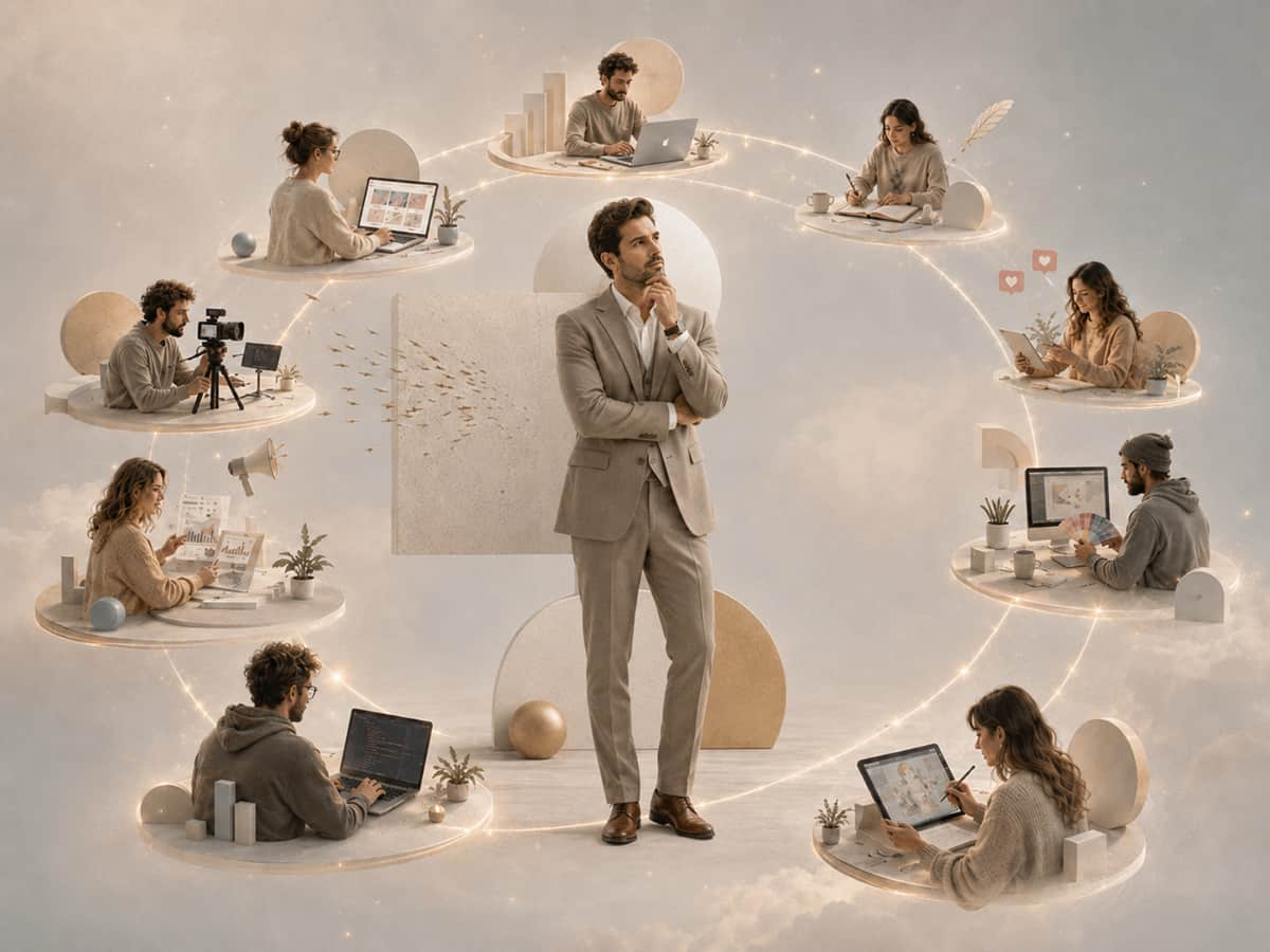 Esperto digitale che aiuta a orientarsi tra competenze online, marketing, sito web, SEO e comunicazione